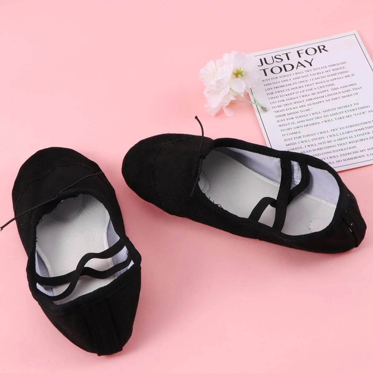 1 Pair Dancing Shoes Flat Ballet Shoes Soft Sole Slippers for Women Dancewear Shoes Toddler Dance Shoes Girls Tap Shoes Sole Ballet Shoes Pocket Women's Yoga Shoes Black
