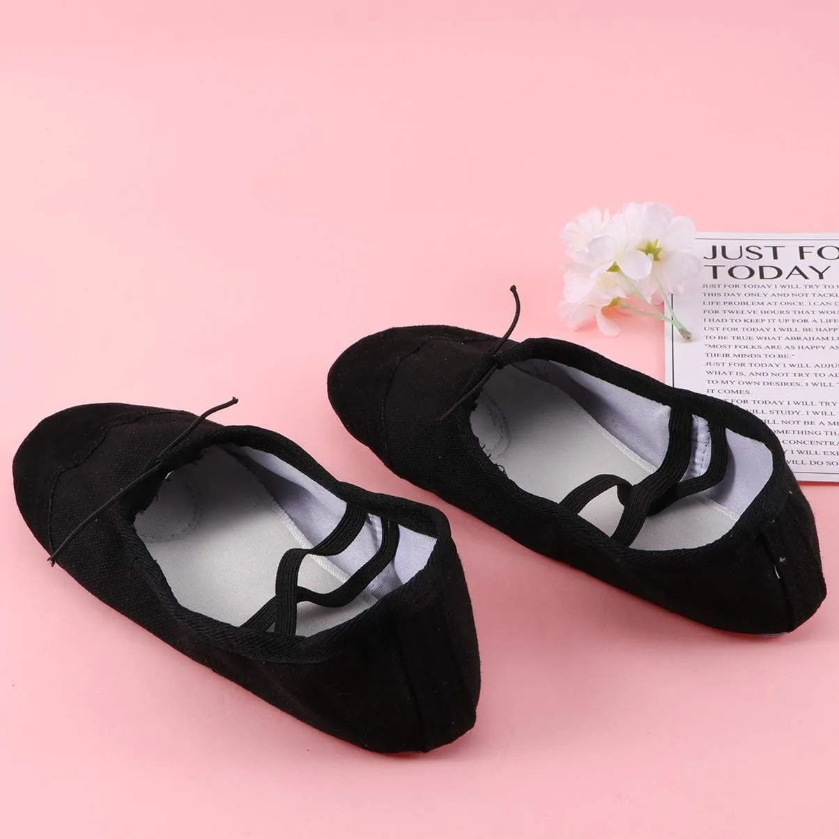 1 Pair Dancing Shoes Flat Ballet Shoes Soft Sole Slippers for Women Dancewear Shoes Toddler Dance Shoes Girls Tap Shoes Sole Ballet Shoes Pocket Women's Yoga Shoes Black