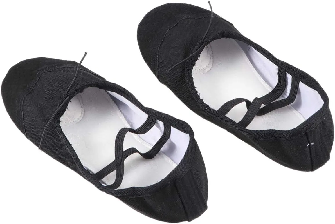 1 Pair Dancing Shoes Flat Ballet Shoes Soft Sole Slippers for Women Dancewear Shoes Toddler Dance Shoes Girls Tap Shoes Sole Ballet Shoes Pocket Women's Yoga Shoes Black