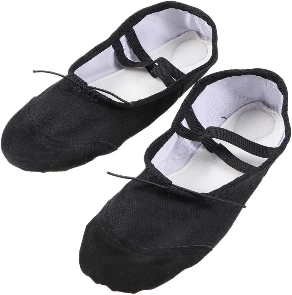 1 Pair Dancing Shoes Flat Ballet Shoes Soft Sole Slippers for Women Dancewear Shoes Toddler Dance Shoes Girls Tap Shoes Sole Ballet Shoes Pocket Women's Yoga Shoes Black