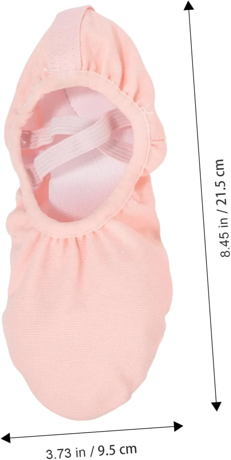 1 Pair Girls Toddler Ballet Shoes Non Yoga Dance Shoes Canvas Ballet Practice Shoes for Girls Ballet Shoes for Girls Toddler Comfortable and Breathable
