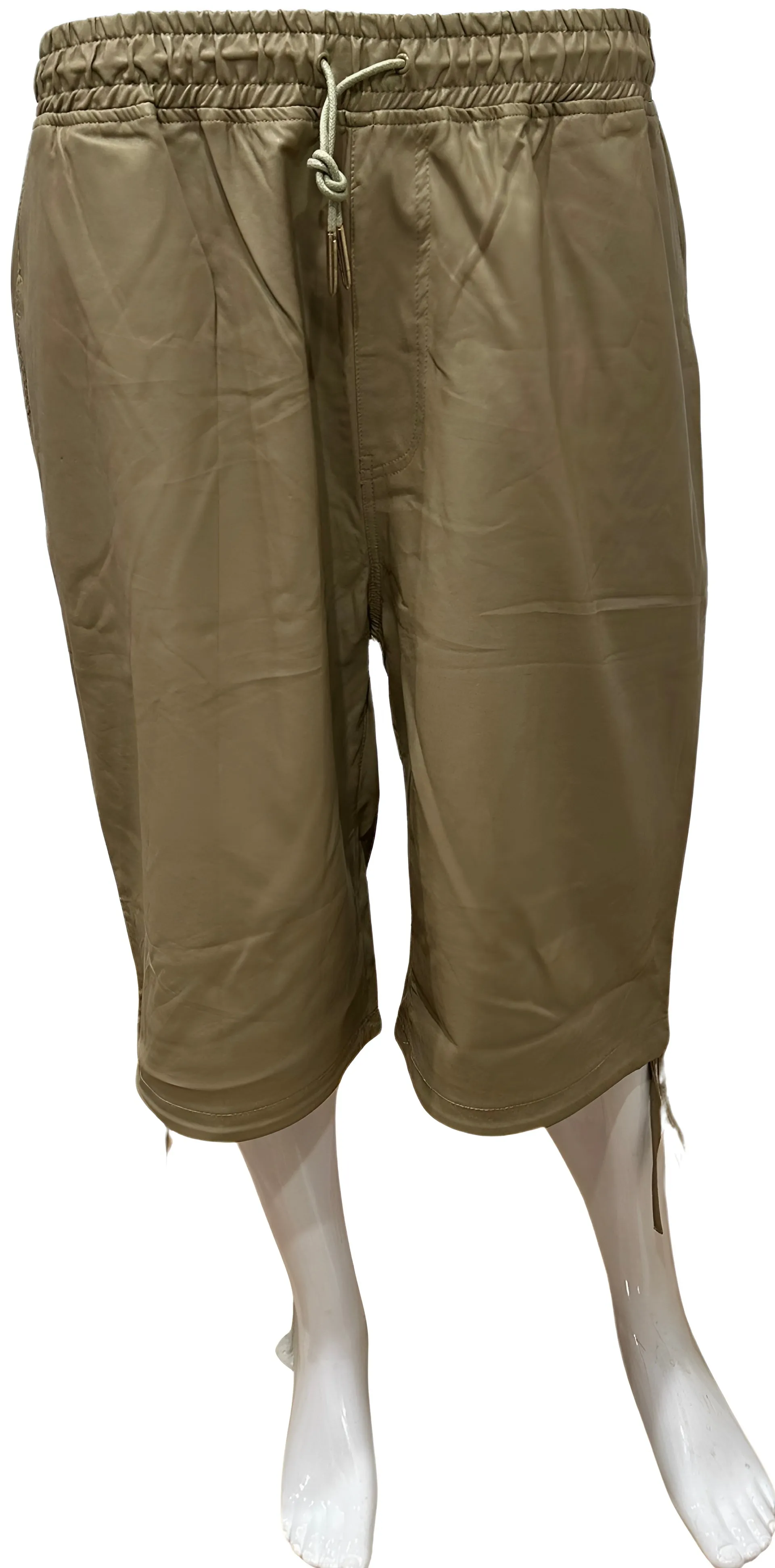 ^ABLANCHE^ ~KHAKI PLEATHER~ LINED SHORTS FOR MEN (CASUAL)