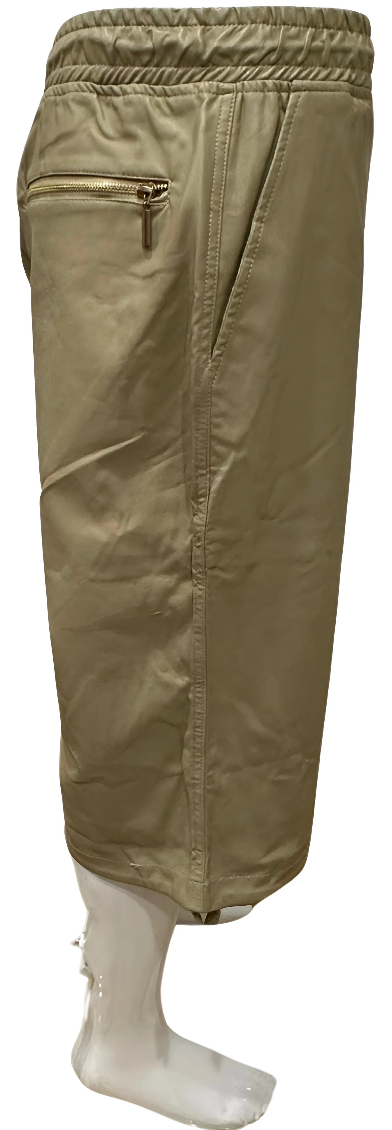 ^ABLANCHE^ ~KHAKI PLEATHER~ LINED SHORTS FOR MEN (CASUAL)