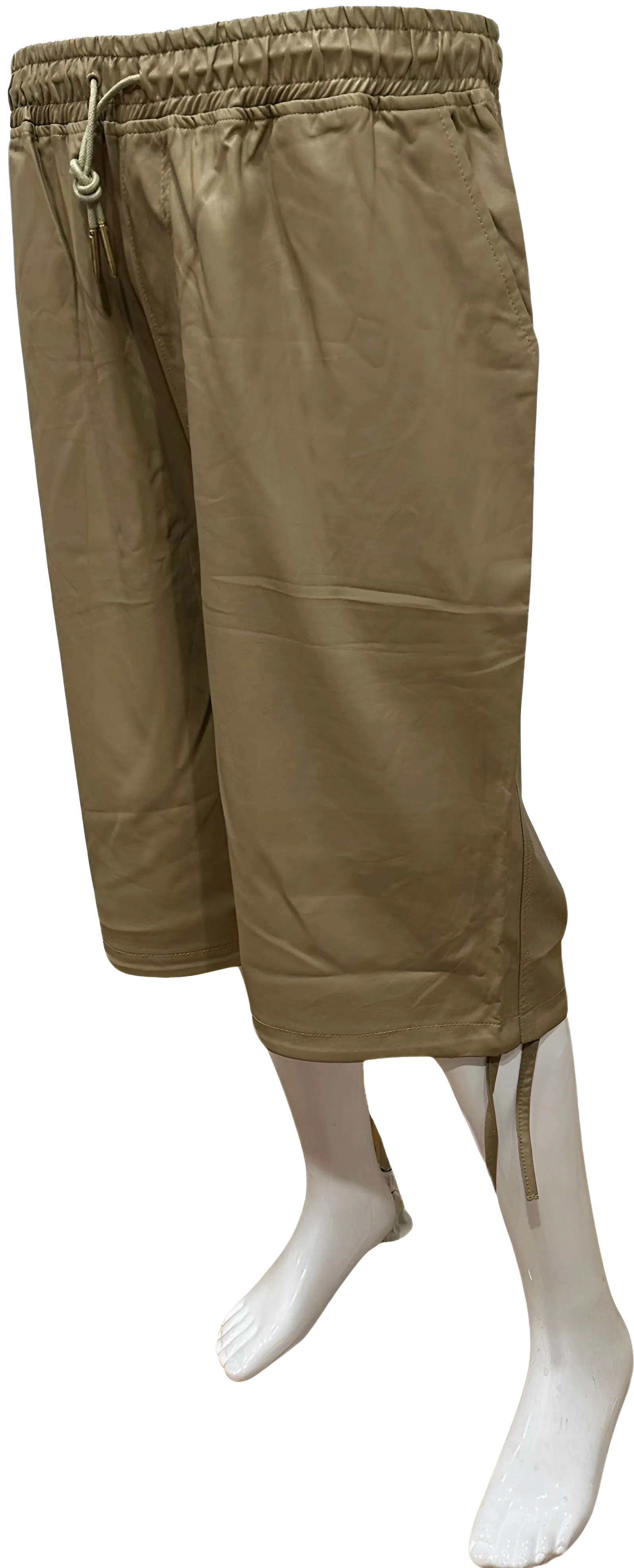^ABLANCHE^ ~KHAKI PLEATHER~ LINED SHORTS FOR MEN (CASUAL)