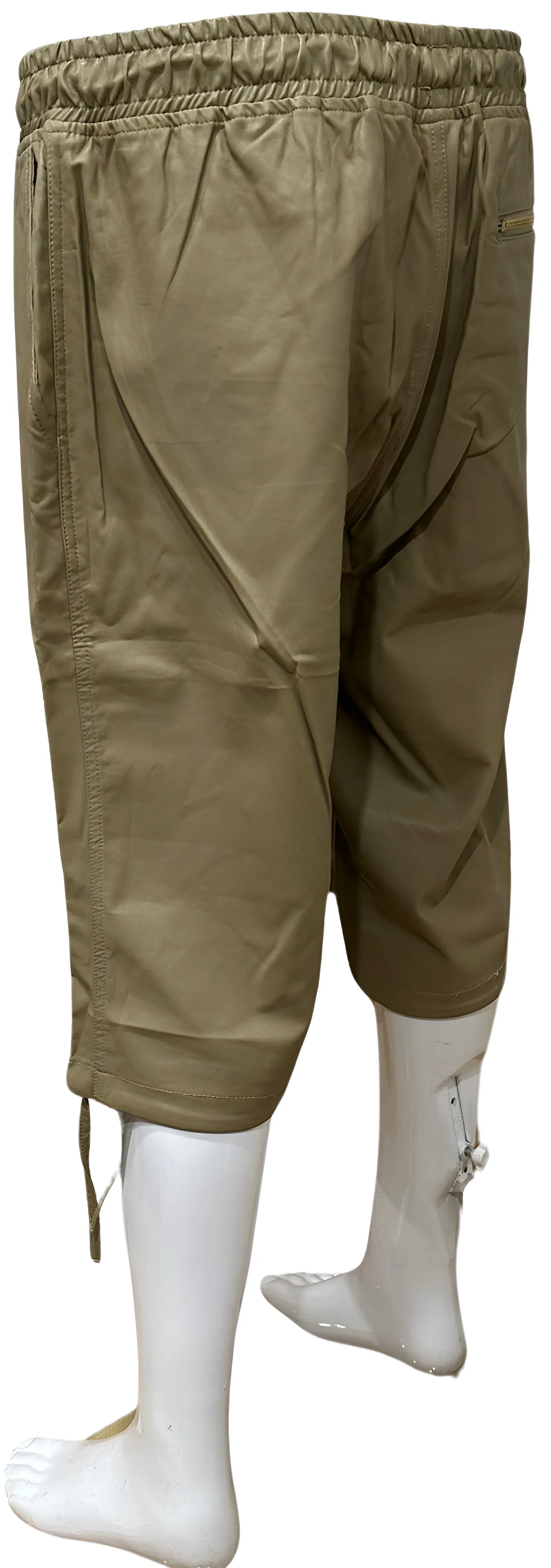 ^ABLANCHE^ ~KHAKI PLEATHER~ LINED SHORTS FOR MEN (CASUAL)