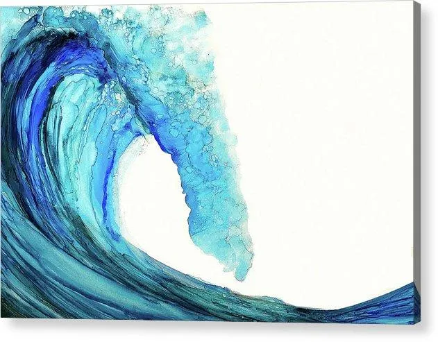 Acrylic Print-Blue Wave