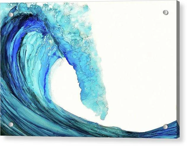 Acrylic Print-Blue Wave