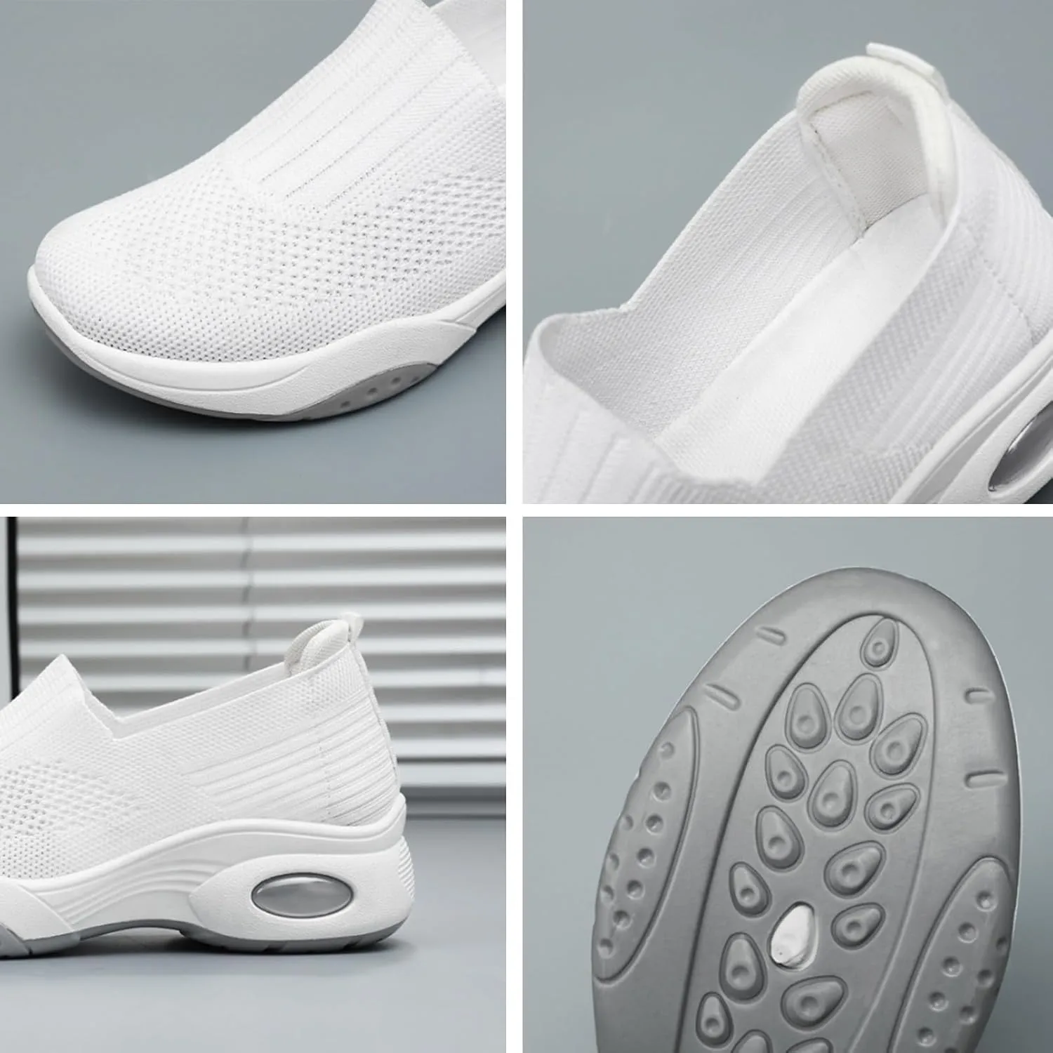 Adults Platform Sneakers Lightweight Breathable Travel Flats Shoes Air Cushion Sports Tennis Walking Shoes For Students