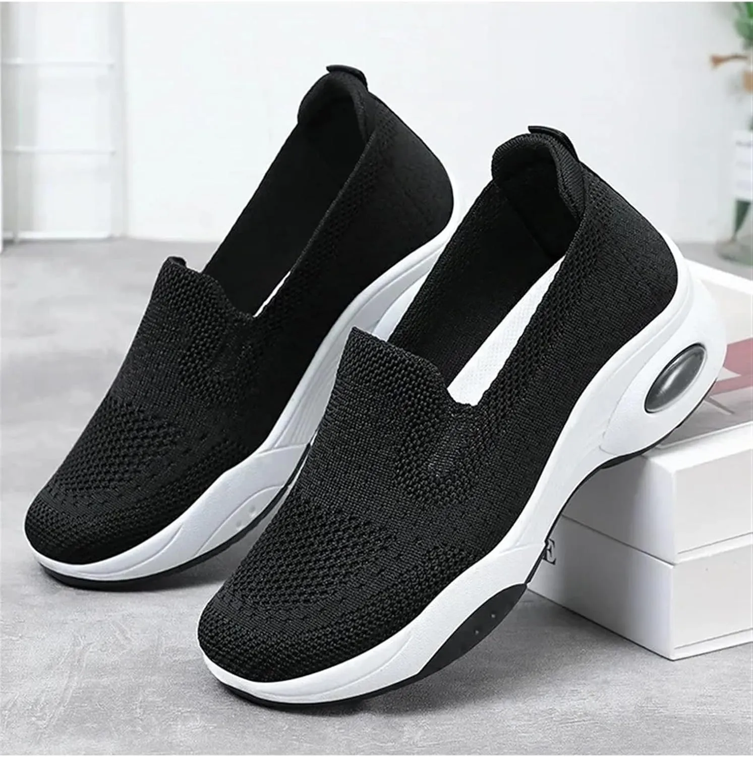 Adults Platform Sneakers Lightweight Breathable Travel Flats Shoes Air Cushion Sports Tennis Walking Shoes For Students