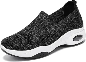 Adults Platform Sneakers Lightweight Breathable Travel Flats Shoes Air Cushion Sports Tennis Walking Shoes For Students