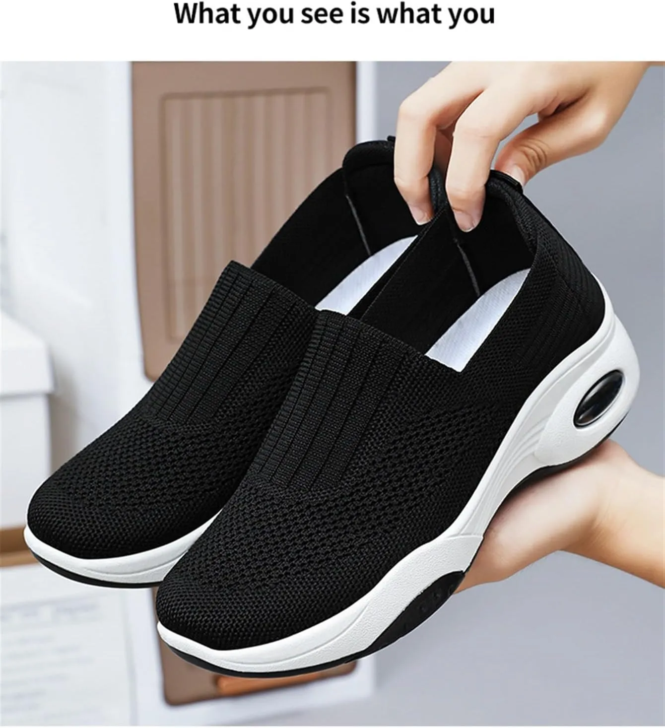 Adults Platform Sneakers Lightweight Breathable Travel Flats Shoes Air Cushion Sports Tennis Walking Shoes For Students