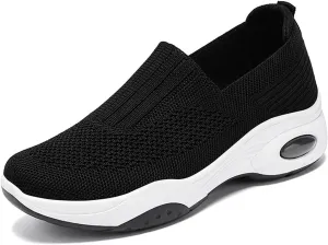 Adults Platform Sneakers Lightweight Breathable Travel Flats Shoes Air Cushion Sports Tennis Walking Shoes For Students