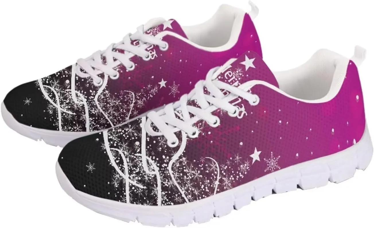 AmzPrint Women Men Fashion Sneakers White Sole Mesh Shoes for Women Comfy Workout Road Running Walking Shoes Size 5.5-13.5