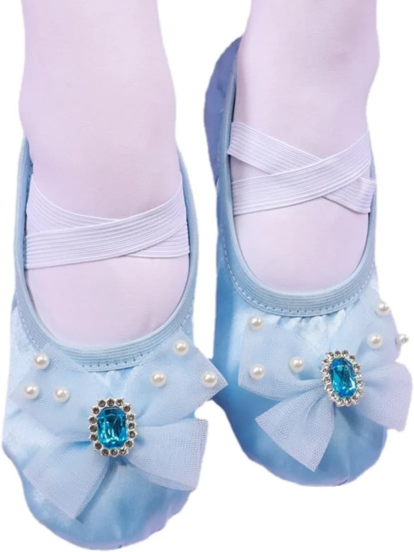 Anneken Ballet Shoes for Girls Dance Practice Slippers Split Soft Leather Flat Sole Yoga Gymnastics Shoes