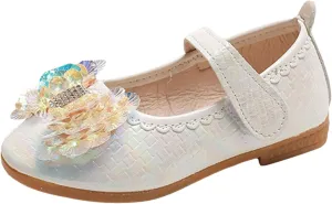 Baby Girl Moccasins Princess Sparkly Mary Jane Leather Loafers School Uniform Wedding Mary Jane Ideal Walking Shoes