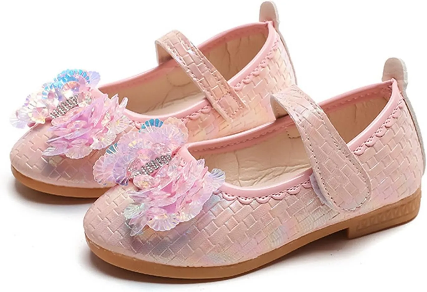 Baby Girl Moccasins Princess Sparkly Mary Jane Leather Loafers School Uniform Wedding Mary Jane Ideal Walking Shoes