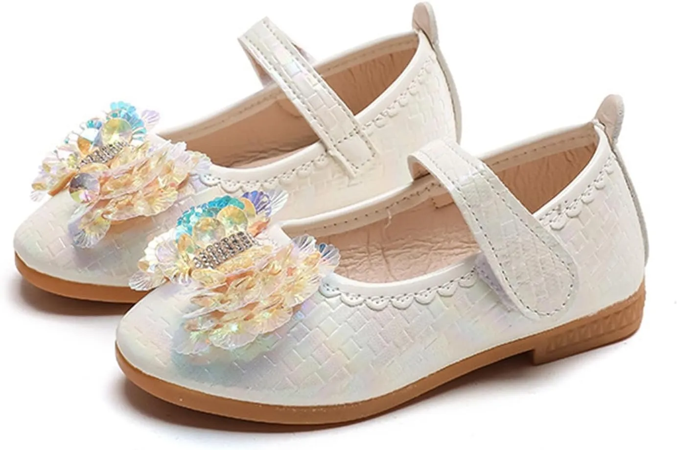 Baby Girl Moccasins Princess Sparkly Mary Jane Leather Loafers School Uniform Wedding Mary Jane Ideal Walking Shoes