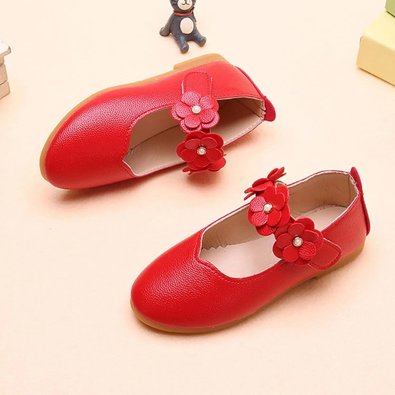 Baby-Girls and Toddler Closed Toe Mary Jane Flat Little/Big Kids Casual Flower Ballet Flat niform tyle