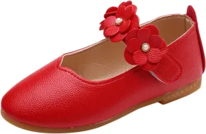 Baby-Girls and Toddler Closed Toe Mary Jane Flat Little/Big Kids Casual Flower Ballet Flat niform tyle