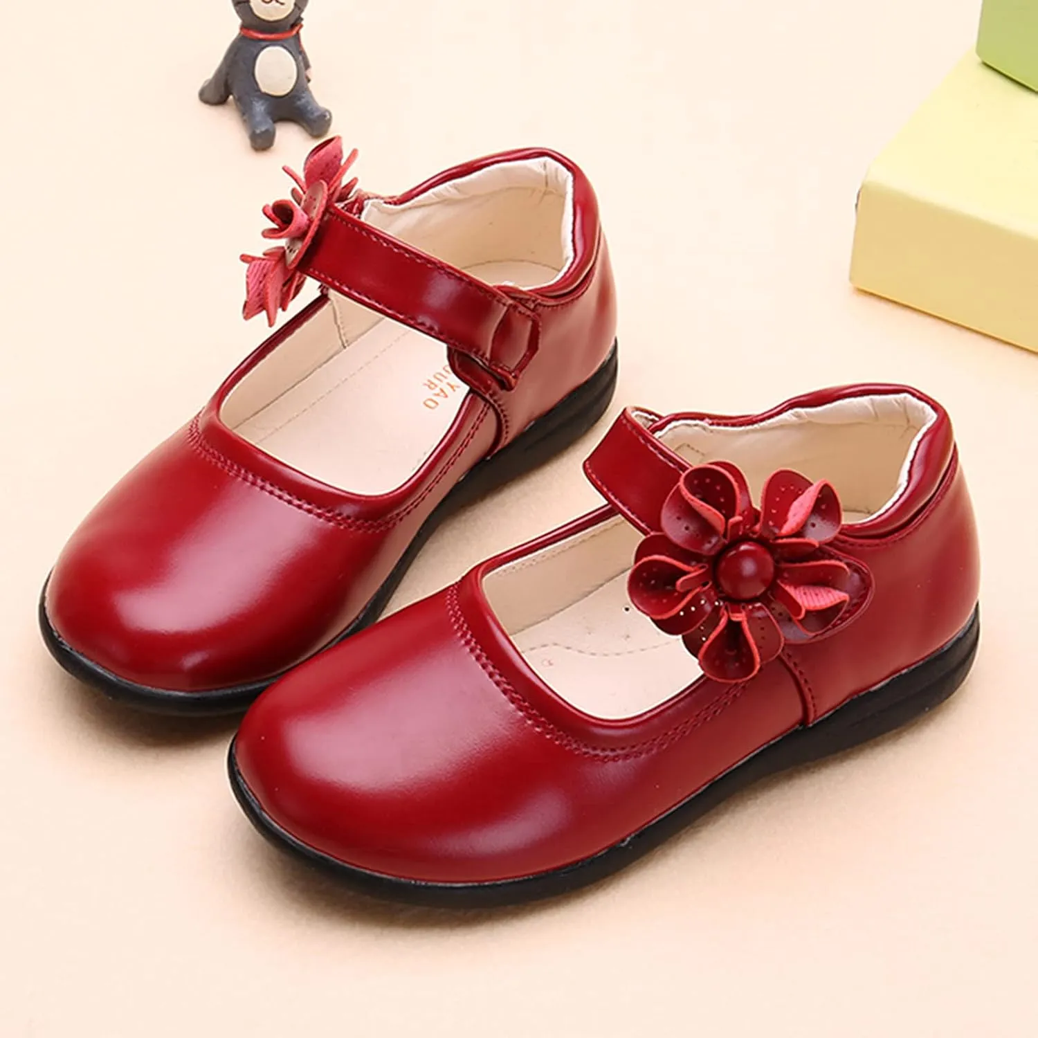 Baby Girls Dress Shoes Toddler Girls School Uniform Shoes Mary Jane Flower Girl Ballet Flats for Wedding Party