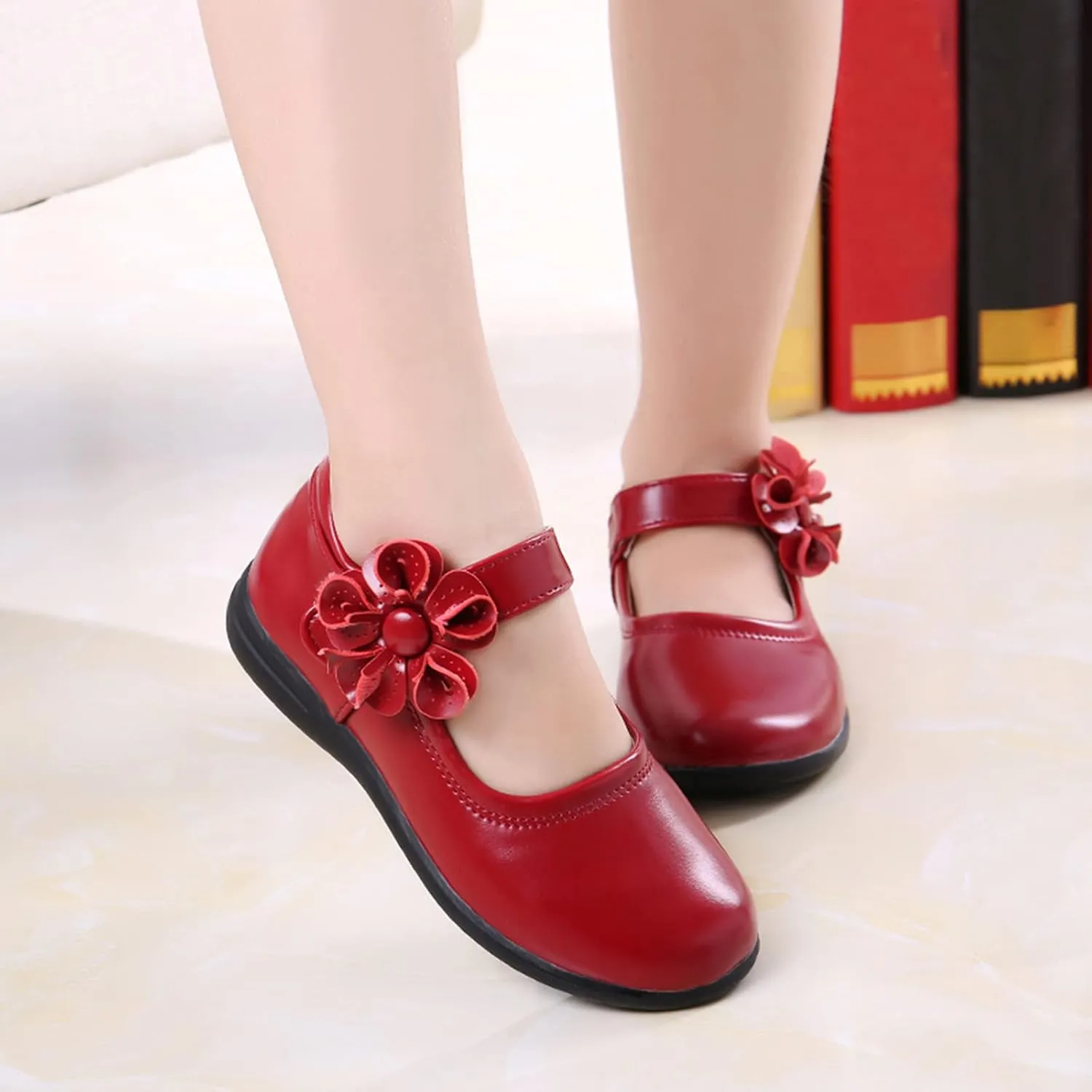 Baby Girls Dress Shoes Toddler Girls School Uniform Shoes Mary Jane Flower Girl Ballet Flats for Wedding Party