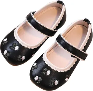 Baby Girls Mary Jane Dress Shoes Wedding Party Ballerina Flat Girls Shoes Ballet Flower Girl Shoes Toddler Shoes