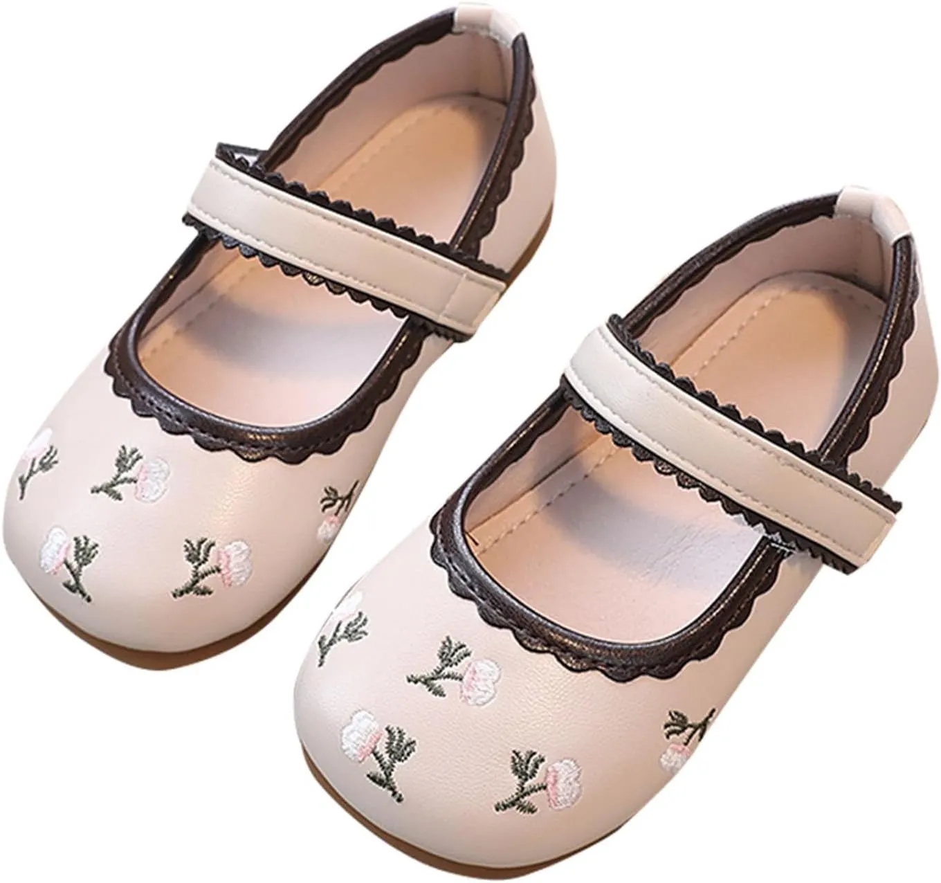 Baby Girls Mary Jane Dress Shoes Wedding Party Ballerina Flat Girls Shoes Ballet Flower Girl Shoes Toddler Shoes