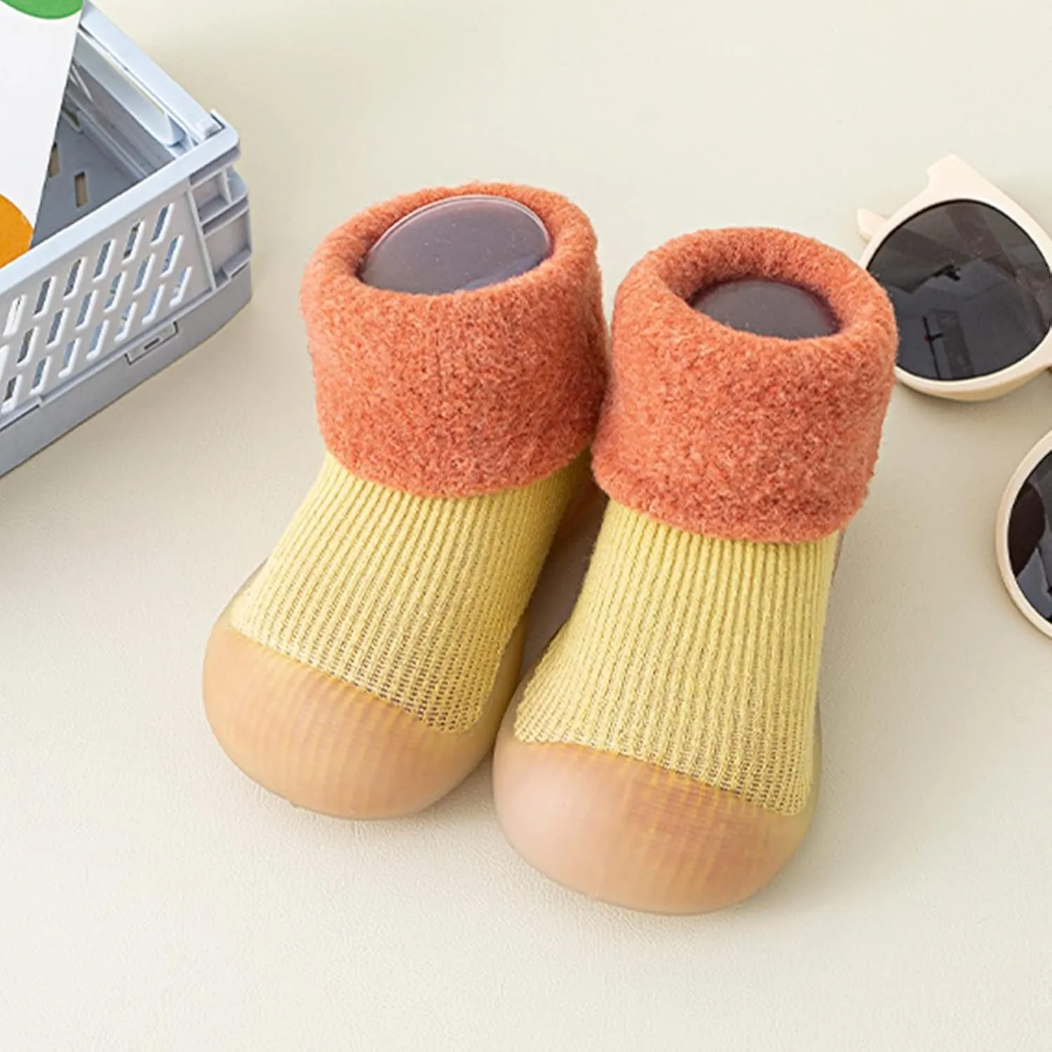 Baby Shoes Infant Boys Girls Socks Shoes Toddler Fleece WarmThe Floor Socks Non Slip Prewalker Shoes House Shoes