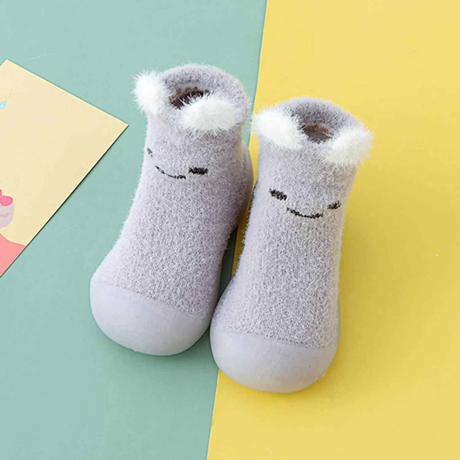 Baby Walking Shoes,Baby Walking Shoes Sock Shoes Non-Slip Prewalker Shoes Soft Indoor Kawaii Shoes 0-3 Years