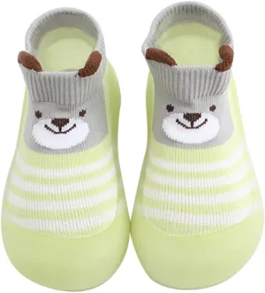 Baby Walking Shoes,Todller Boys Girls Non Slip Flat Socks Shoes Lightweight Cute Cartoon Duck Bear Pattern Boy Shoes