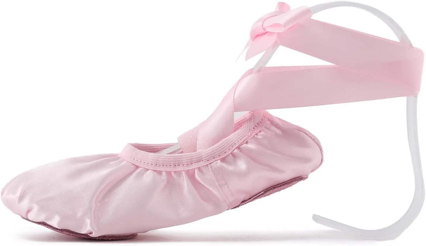 Ballet Ribbon Shoes Highly Stretch Canvas Adult Ballet Slippers Split Sole Yoga Dance Shoe for Girls Boys Kids