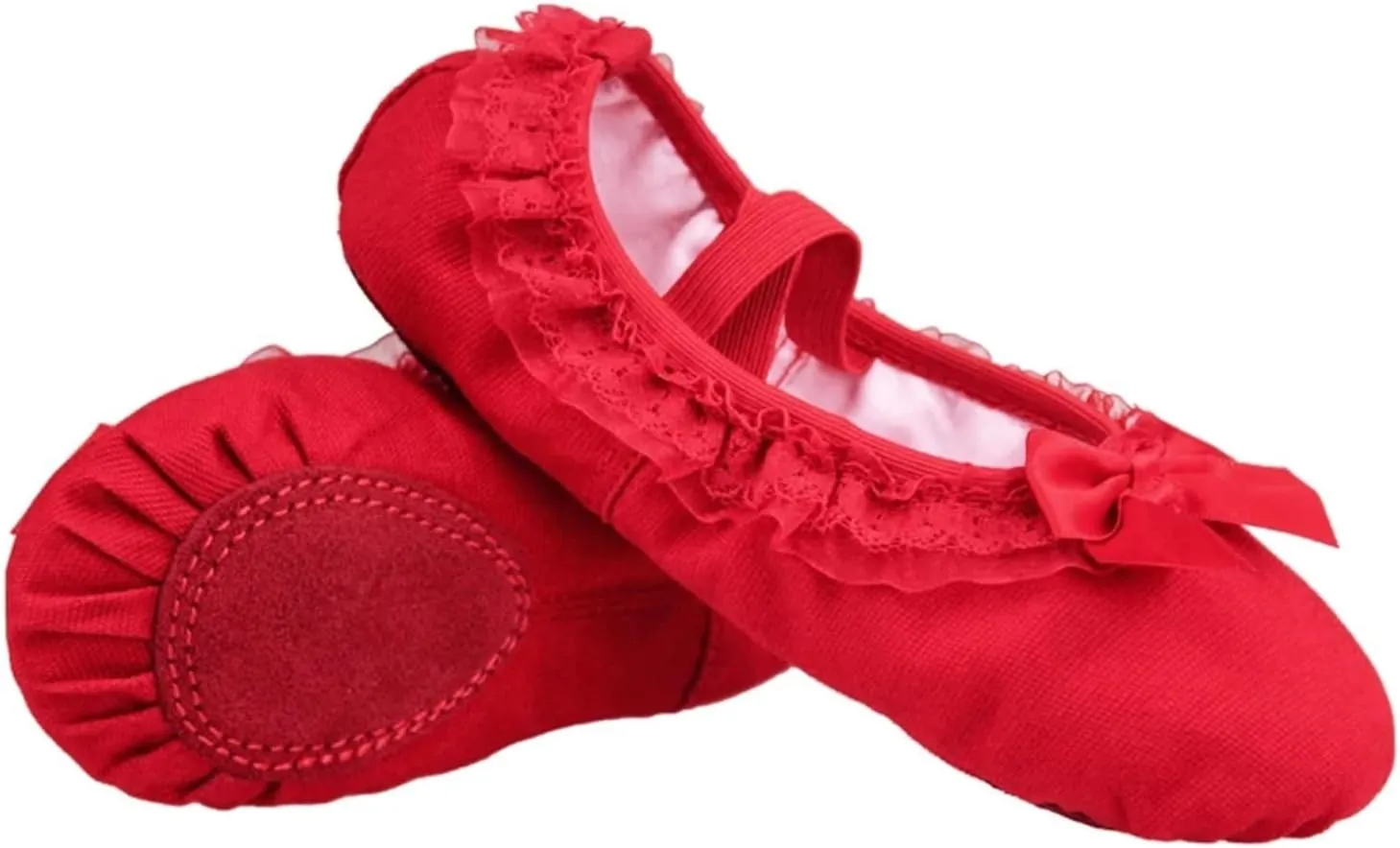 Ballet Shoes Children Ballet Dance Shoes Women Adult Lace Canvas Soft Sole Ballet Shoes Ballet Slippers for Girls Toddler Ballet Slippers(Pink,31)