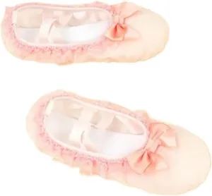 Ballet Shoes Children Ballet Dance Shoes Women Adult Lace Canvas Soft Sole Ballet Shoes Ballet Slippers for Girls Toddler Ballet Slippers(Pink,31)