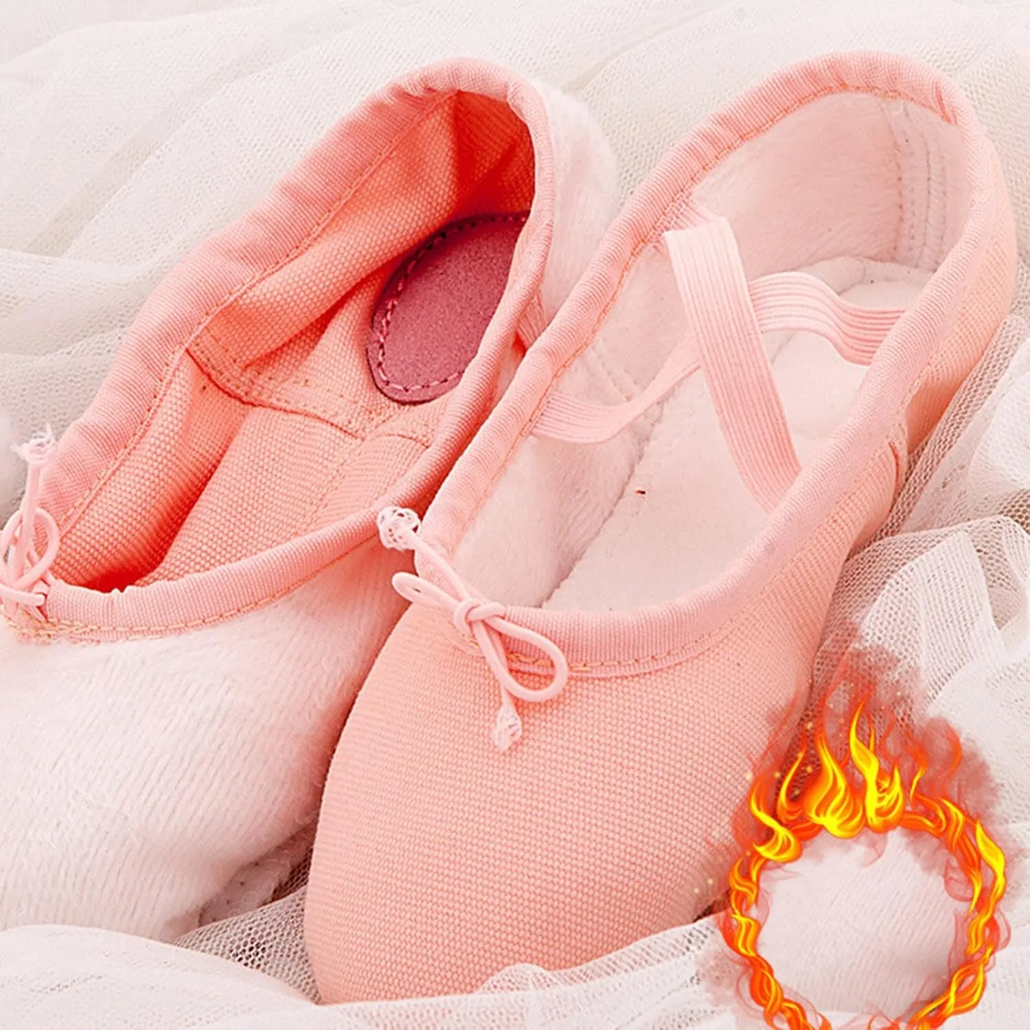 Ballet Shoes for Girls Practise Dance Solid Performance Slipper Canvas Split Sole Shoes for Kids Toddlers
