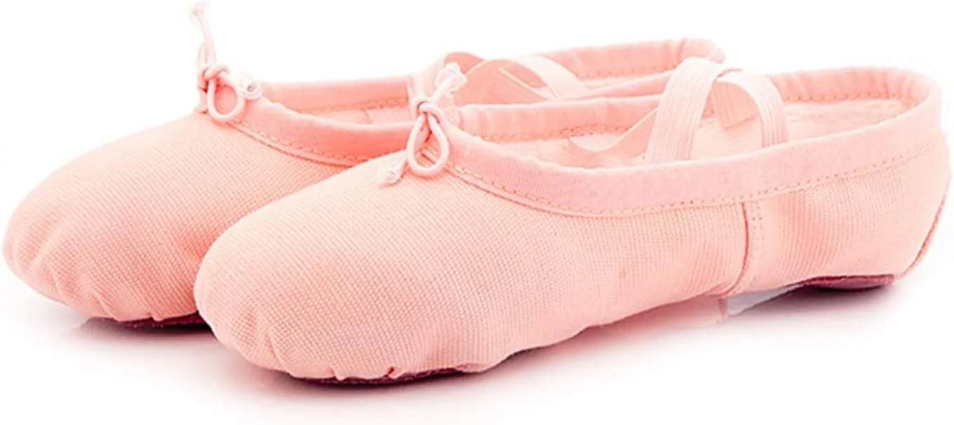 Ballet Shoes for Girls Practise Dance Solid Performance Slipper Canvas Split Sole Shoes for Kids Toddlers