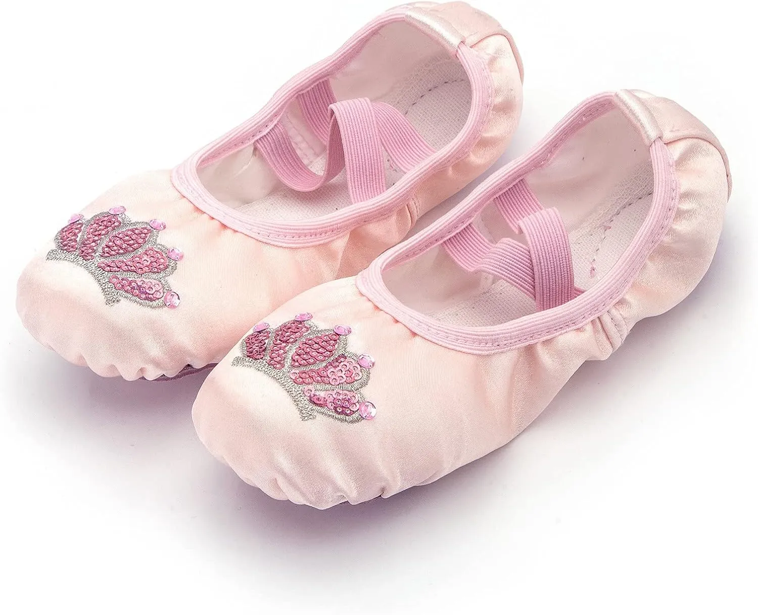 Ballet Shoes for Girls Toddler Ballet Slippers Highly Elastic Canvas Girls Ballerina Dance Shoes for Kids