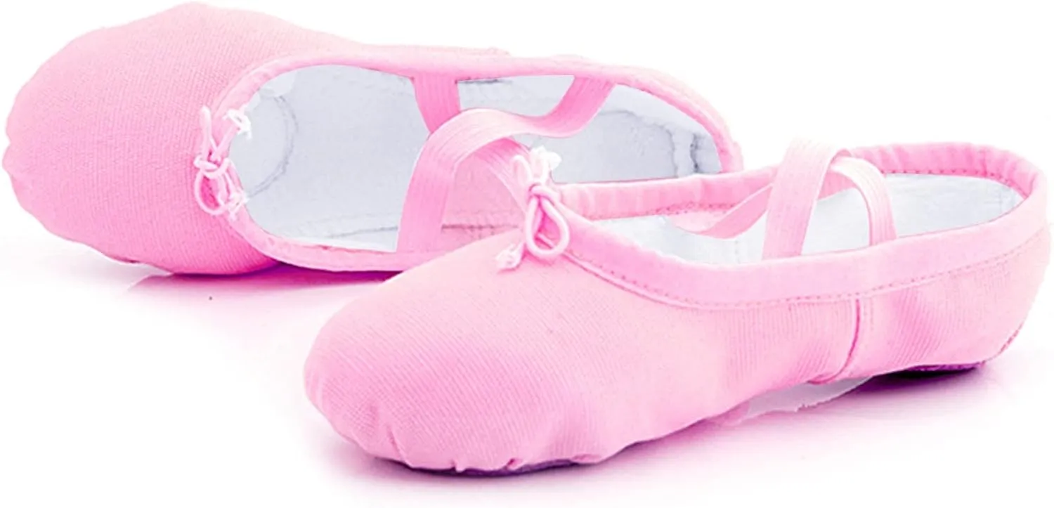 Ballet Shoes for Girls Toddler Dance Slippers Canvas Ballerina Boys Shoes for Little Kid/Big Kid Toddler Shoes