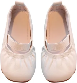 Ballet Shoes for Girls Toddler Dance Slippers Soft Leather Ballerina Mary Jane Flat for Toddler/Little/Big Kid