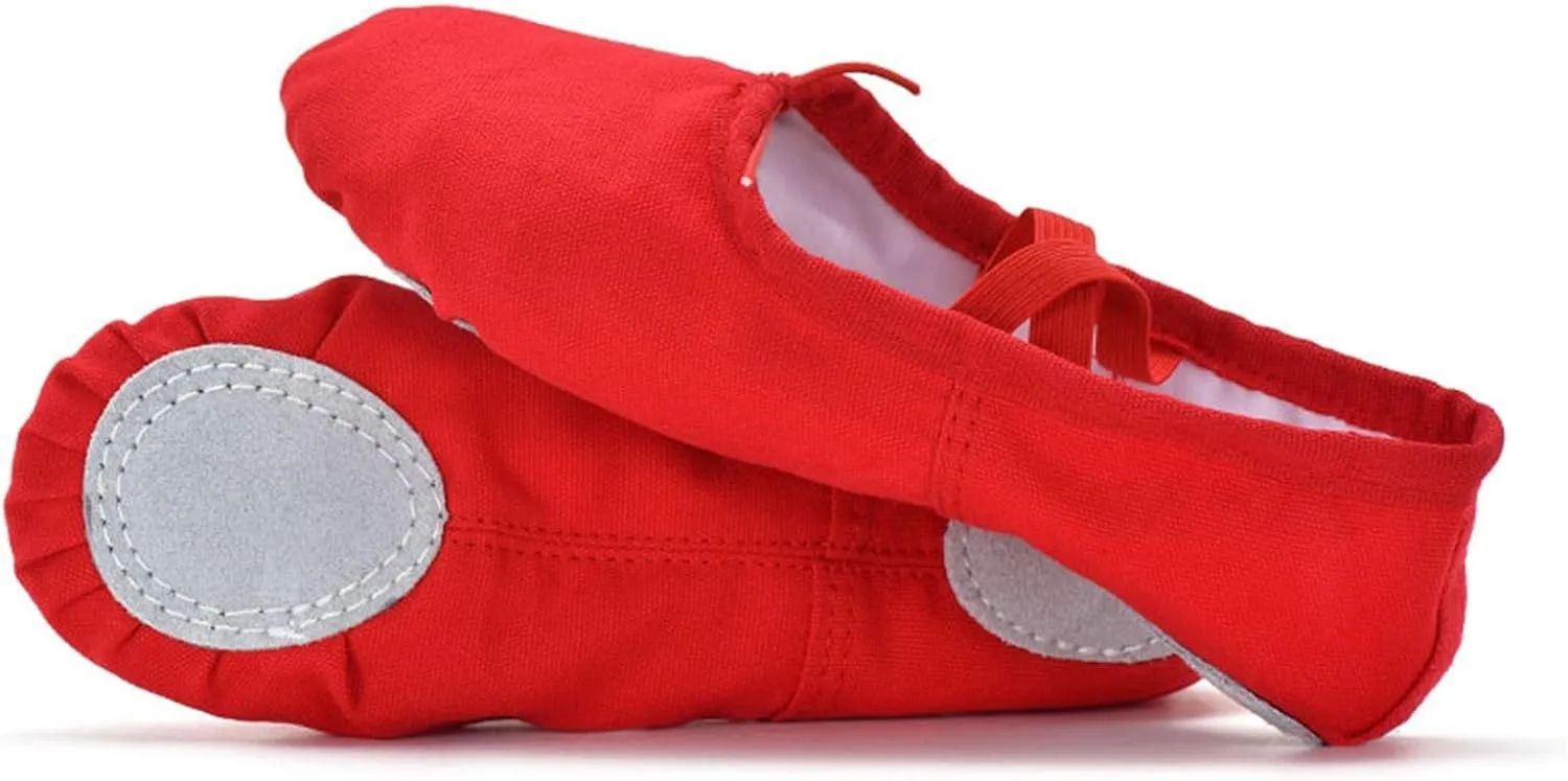 Ballet Shoes for Women Girls, Ballet Slipper Dance Shoes Stretch Canvas for Teen Adults Yoga Ethnic Toddler Sandals