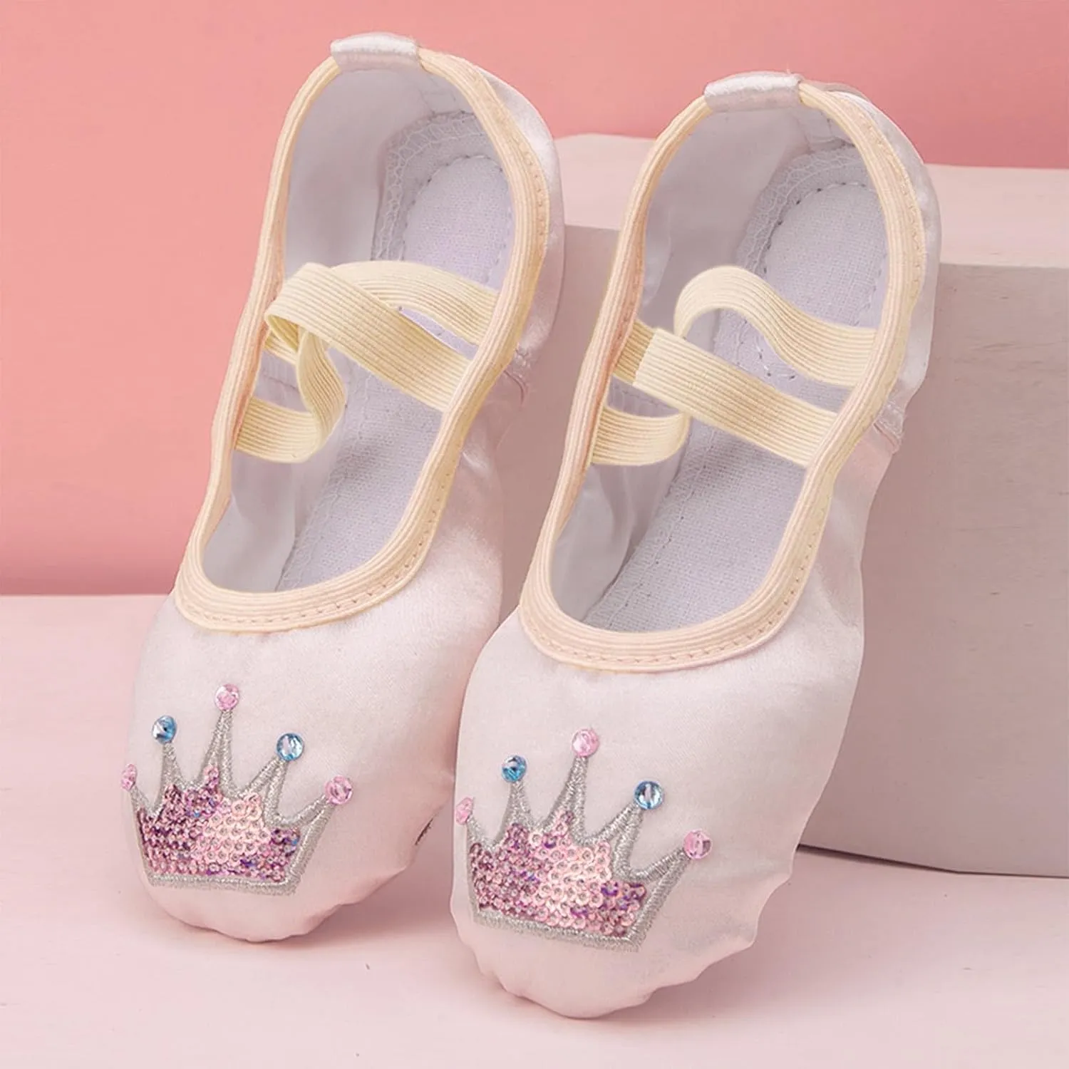 Ballet Shoes with Cartoon Cute Graphic Print for Ballet Performance Yoga Dance Indoor Shoes(Toddler/Little/Big Kid)