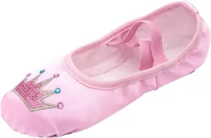 Ballet Shoes with Cartoon Cute Graphic Print for Ballet Performance Yoga Dance Indoor Shoes(Toddler/Little/Big Kid)