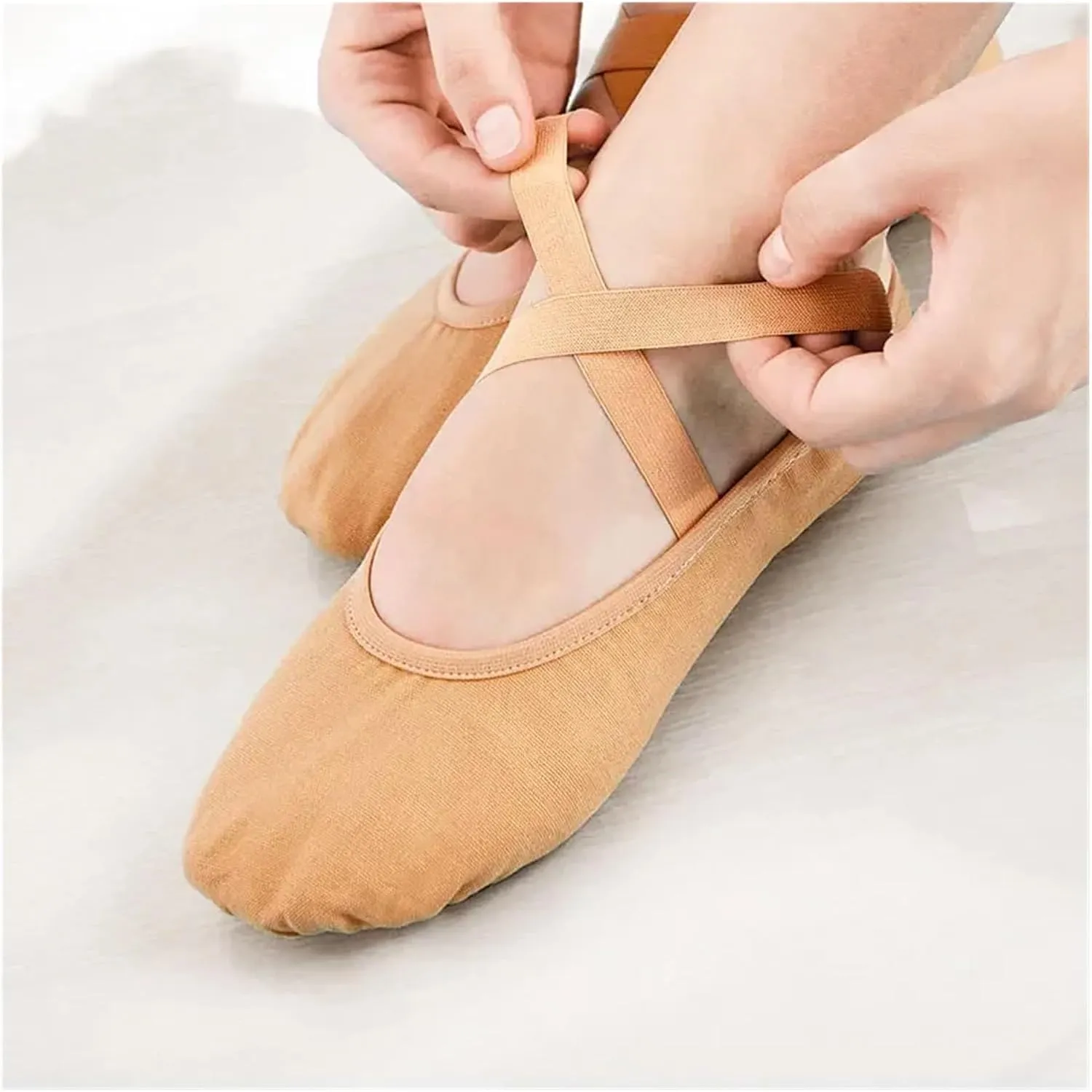 Ballet Shoes Women Ballet Shoes Dance Adult Children Ballet Slippers Soft Sole Professional Canvas Gymnastics Dance Training Shoes for Ballet for Girls Toddler Ballet Slippers(Pink,37)