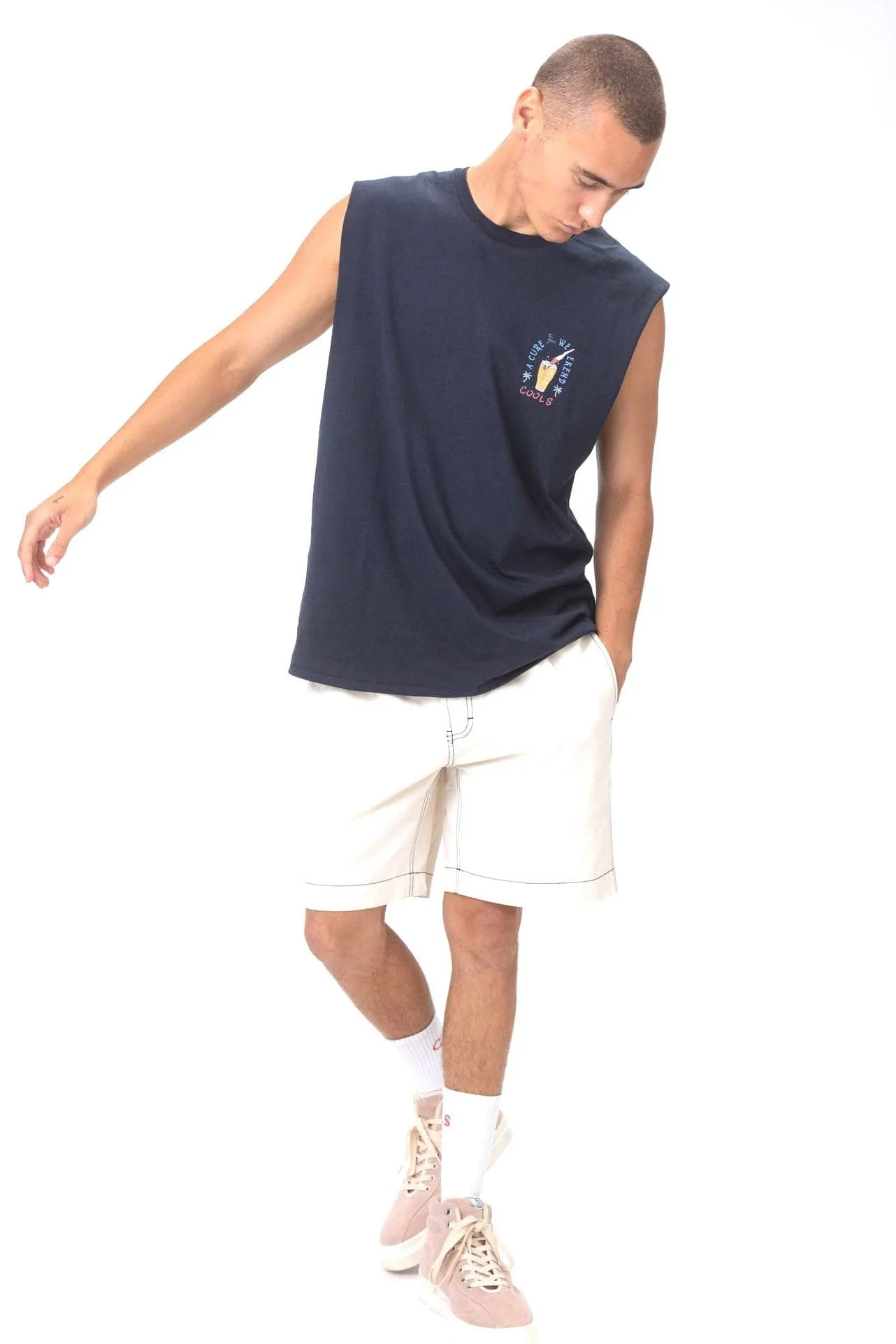 BARNEY COOLS CURE MUSCLE TEE - SLATE