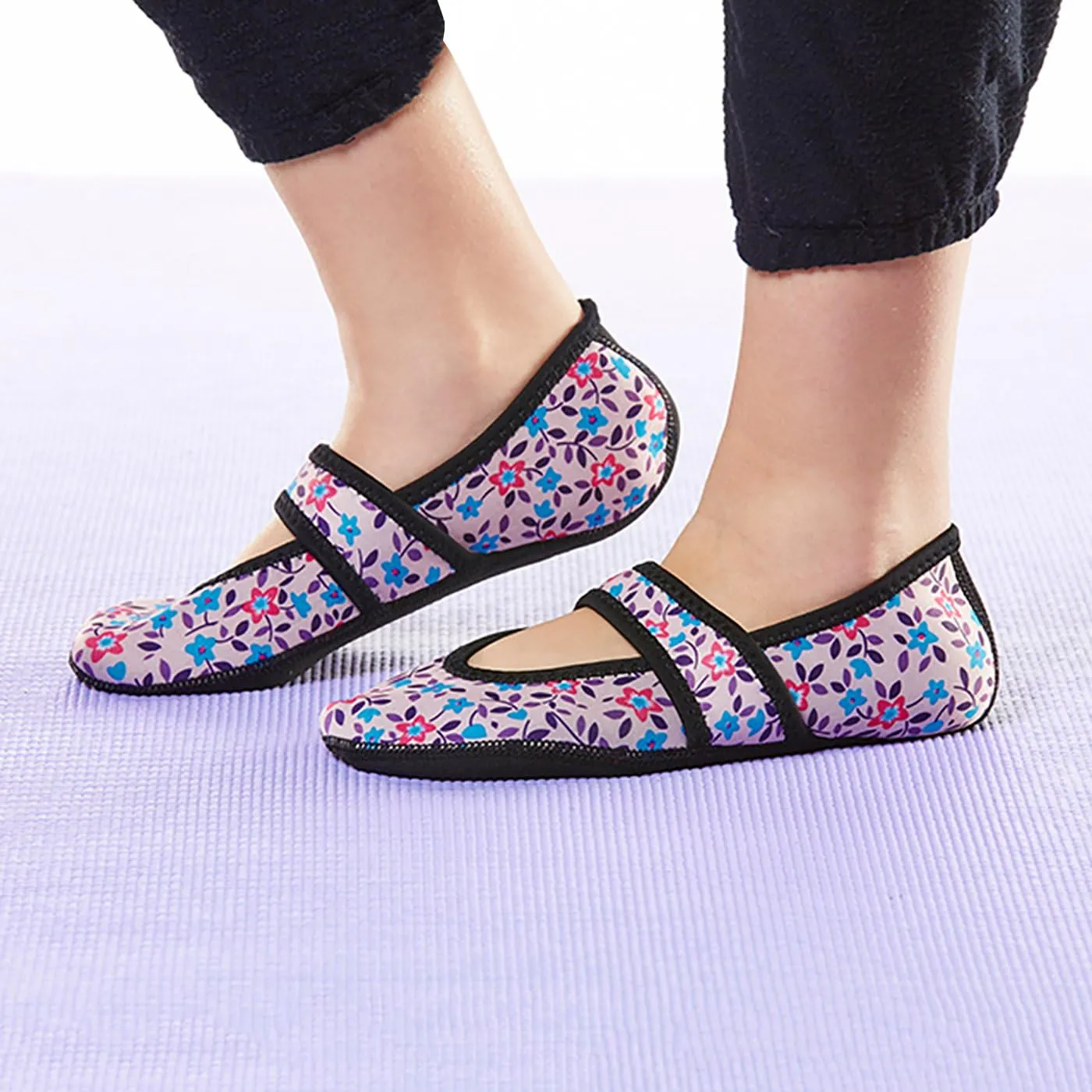 Betsy Lou Women's Slippers, Foldable, Flexible Flats, Slipper Socks, Travel Slippers, Exercise Shoe, Dance Shoe, Yoga Socks, House Shoes, Indoor Shoes