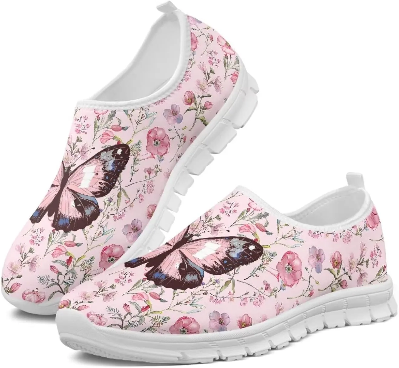 Biyejit Women's Travel Shoes, Lightweight and Comfortable Flat Shoes Non-Slip Casual Loafers Sneakers Tennis Sneakers