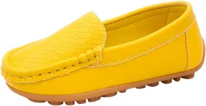Boys Girls Loafers Casual Slip-On Moccasin Boat Dress Shoes Toddlers Kids Casual Shoes Formal Shoes Leather Flats