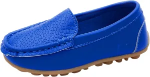 Boys Girls Loafers Casual Slip-On Moccasin Boat Dress Shoes Toddlers Kids Casual Shoes Formal Shoes Leather Flats