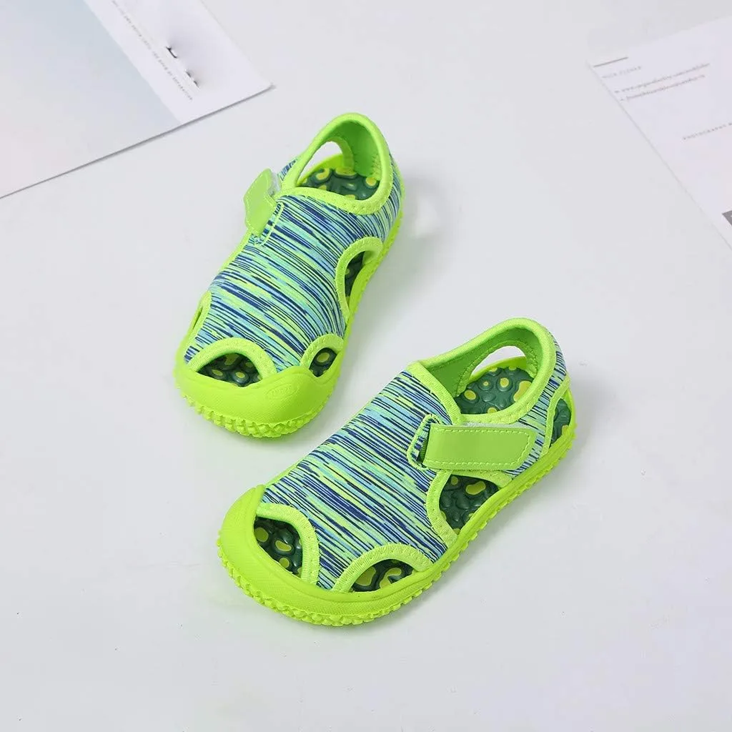 Boys Shoes Size 8 Toddler Summer Child Kids Non-Slip Outdoor Boys Sneakers Sandals Beach Girls N Led Light