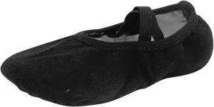 Canvas Ballet Shoes for Girls, Kids Dance Practice Slippers Split Soft Leather Flat Sole Yoga Gymnastics Shoes