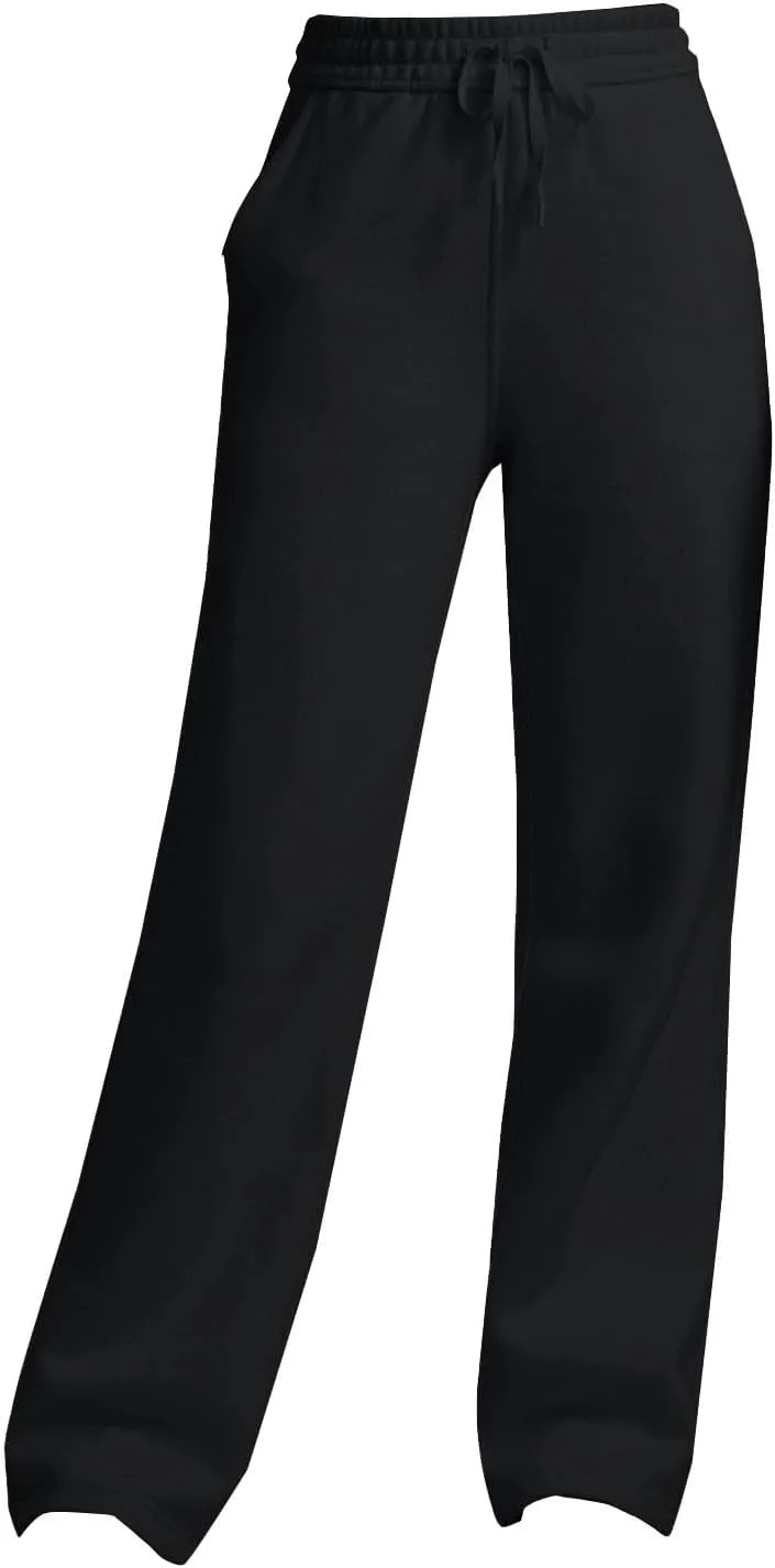 Casual High Waist Drawstring Straight Leg Trousers Loose Fit Comfy Workout Athletic Yoga Pants with Pockets for Women